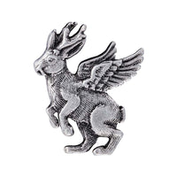 Gaudiknopf "Wolpertinger" Altsilber