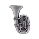 Gaudiknopf "Tuba" altsilber