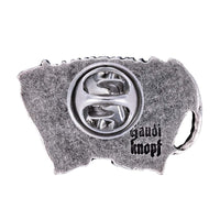 Gaudiknopf "Harmonika" altsilber