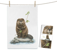 MALUU Geschirrtuch Busy Beaver