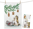 MALUU Geschirrtuch Christmas Cats