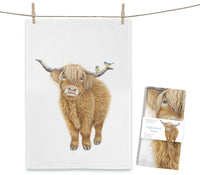 MALUU Geschirrtuch Highland Tales - Highlandrind mit Charakter