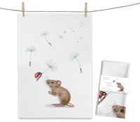 MALUU Geschirrtuch Lucky Mouse