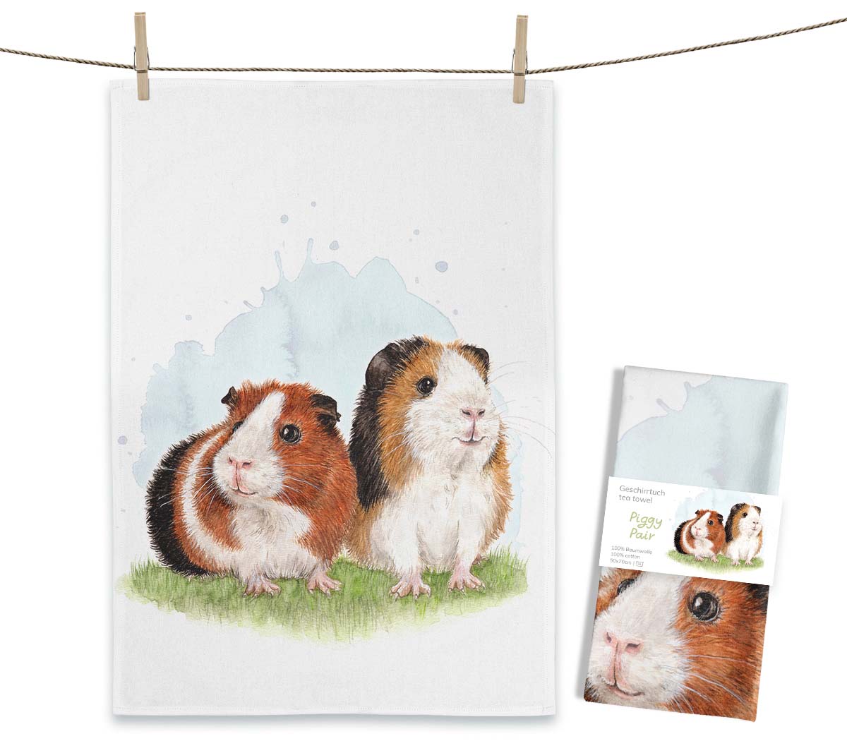 MALUU Geschirrtuch Piggy Pair