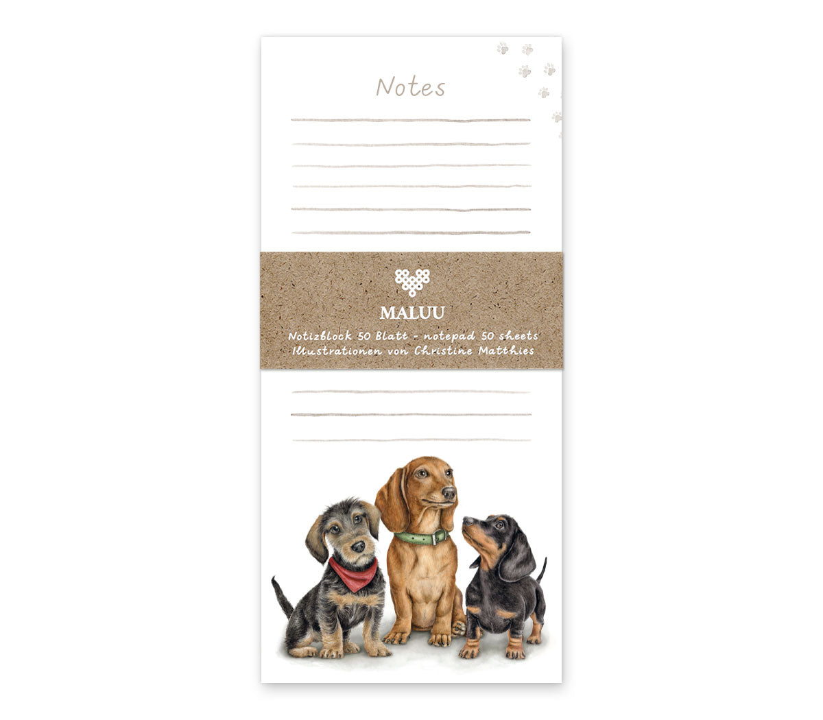 MALUU NOTES Doxie Gang - für deine Notizen