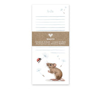 MALUU Notizblock Lucky Mouse