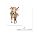 MALUU Postkarte Charming Cow
