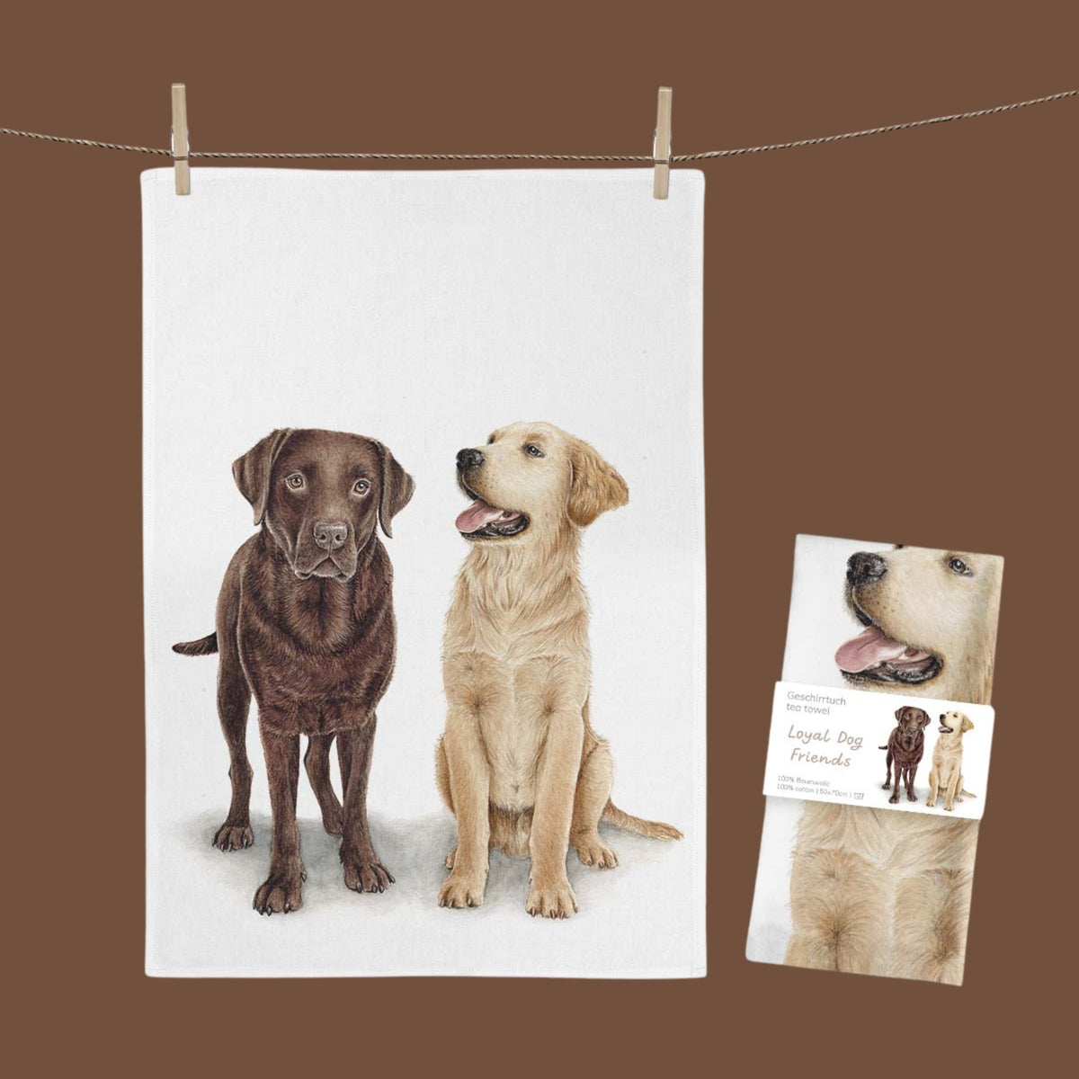 MALUU Geschirrtuch Loyal Dogs Friends