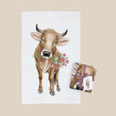 MALUU Frottee Handtuch Charming Cow
