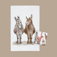 MALUU Frottee Handtuch Cheeky Donkeys