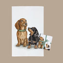 MALUU Frottee Handtuch Doxie Gang