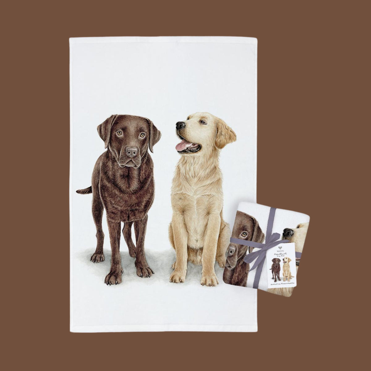 MALUU Frottee Handtuch Loyal Dog Friends