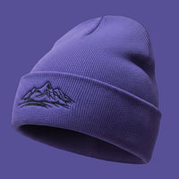 Bergverliebt® Lebensgfui Beanie"Berg" Lila