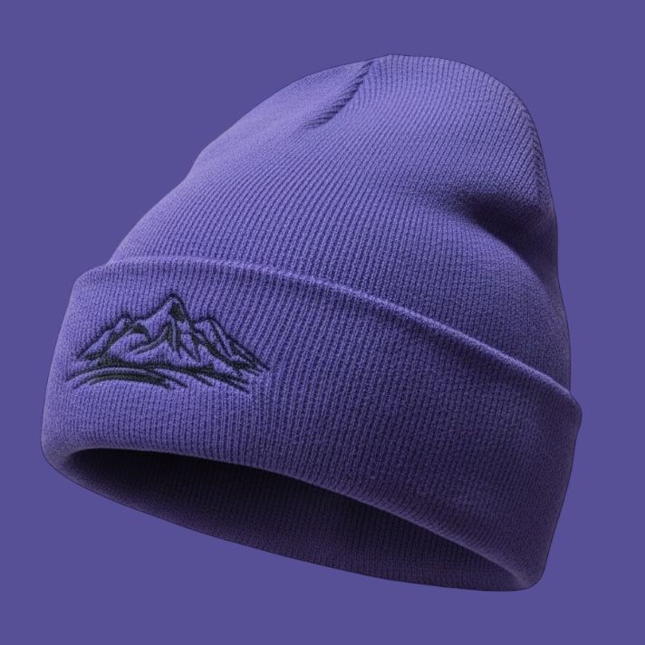 Bergverliebt® Lebensgfui Beanie"Berg" Lila