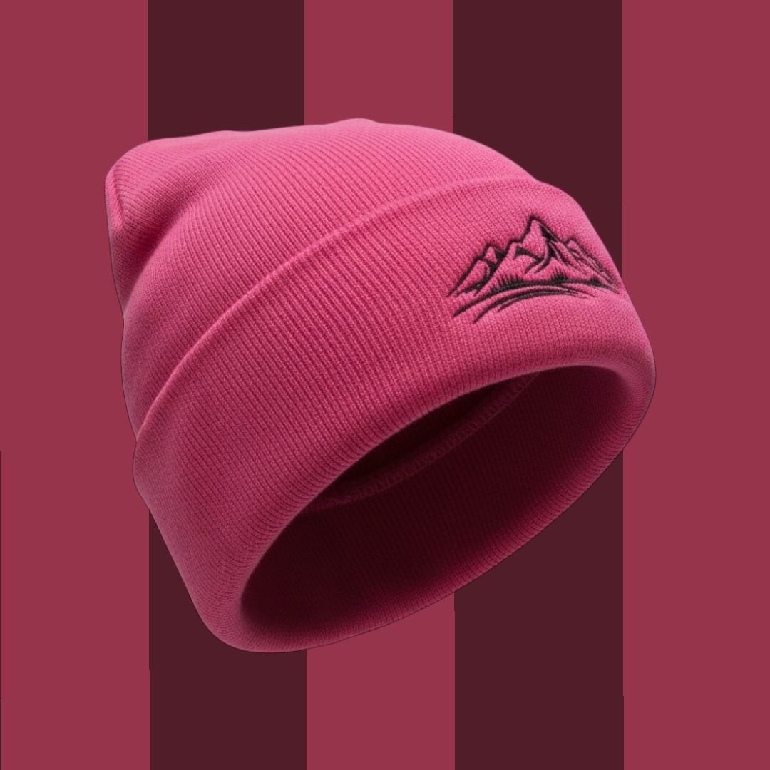 Bergverliebt® Lebensgfui Beanie "Berg" Pink
