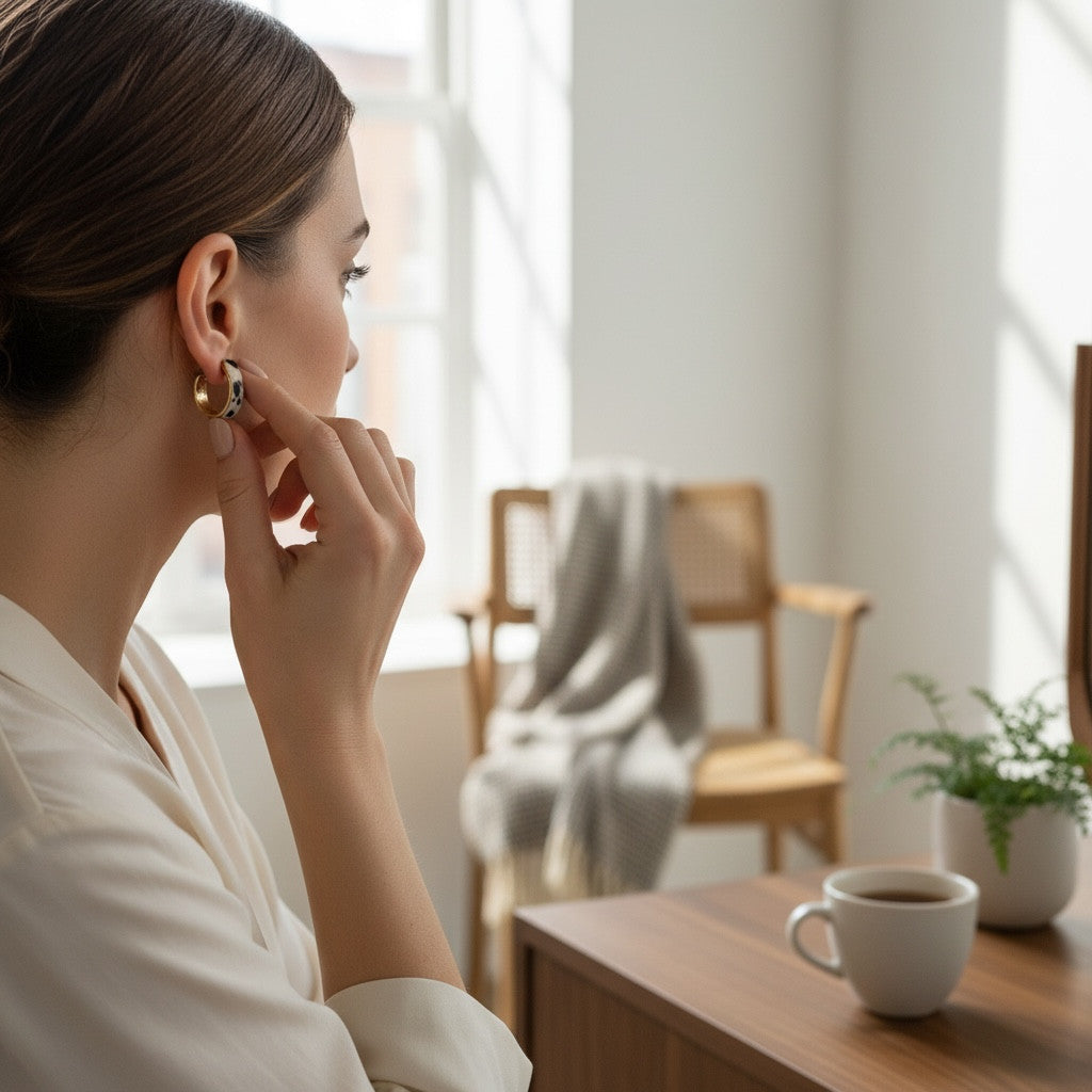 Bergverliebt® Ohrstecker "Kuhfell"