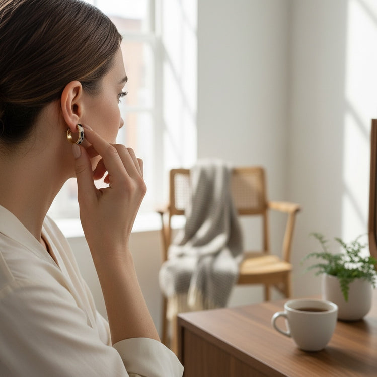 Bergverliebt® Ohrstecker "Kuhfell"