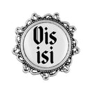 Gaudiknopf "Ois isi" verziert