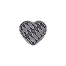 Gaudiknopf "Bayern-herz" altsilber