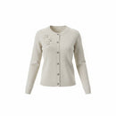 Strickjacke „Alpenblüte“, hellbeige