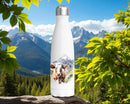 Edelstahl-Thermoflasche "Alpensommer Kuh" weiß 500 ml