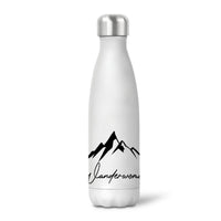 Bergverliebt® Edelstahl-Thermoflasche "Wanderwoman" weiß 500 ml