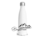 Bergverliebt® Edelstahl-Thermoflasche "Bergnarrisch" weiß 500 ml