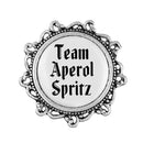 Gaudiknopf "Team Aperol Spritz" verziert