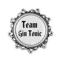 Gaudiknopf "Team Gin Tonic" verziert