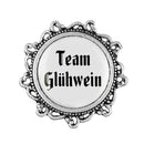 Gaudiknopf "Team Glühwein" verziert