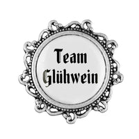 Gaudiknopf "Team Glühwein" verziert