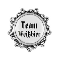 Gaudiknopf "Team Weißbier" verziert