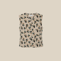 Teddyweste "Fina" - Blumenmuster
