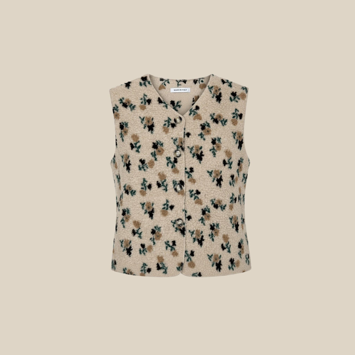 Teddyweste "Fina" - Blumenmuster