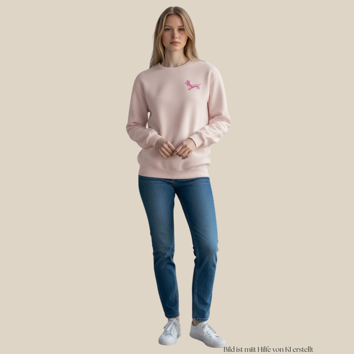 Bergverliebt® Sweatshirt „Dackelkönigin“ – Rosé