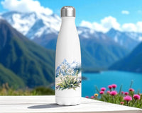 Edelstahl-Thermoflasche "Alpensommer Edelweiß" weiß 500 ml
