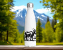Edelstahl-Thermoflasche "Berggoaß" weiß 500 ml
