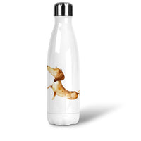 Edelstahl-Thermoflasche "Dackel Sisi" weiß 500 ml