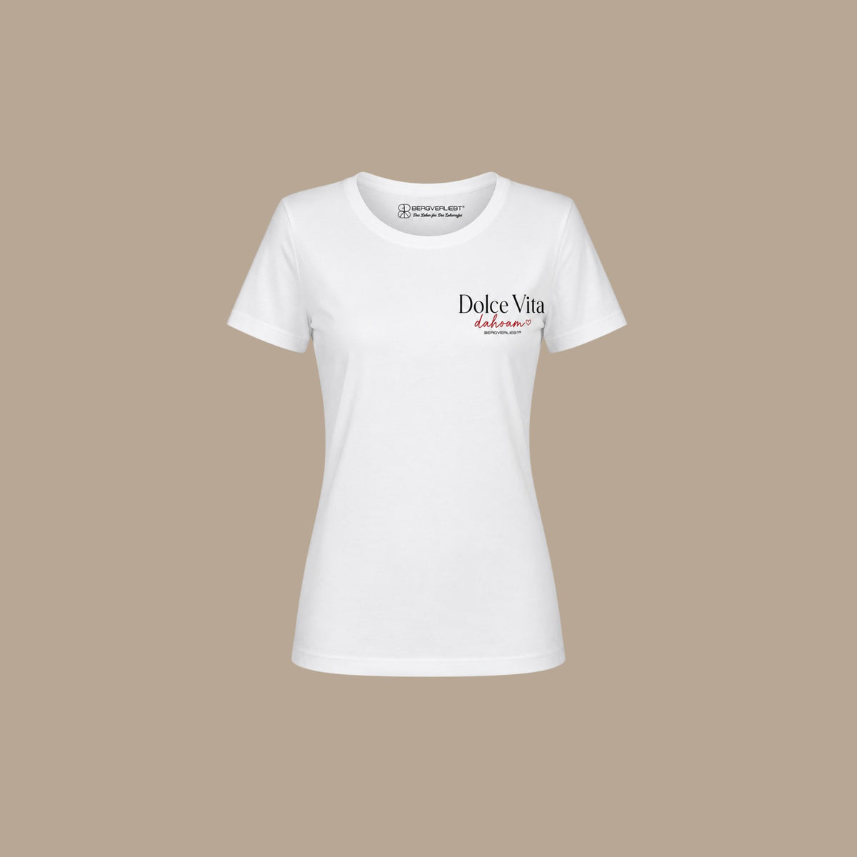 T-Shirt „Dolce Vita dahoam“ – Herzstück by Bergverliebt®
