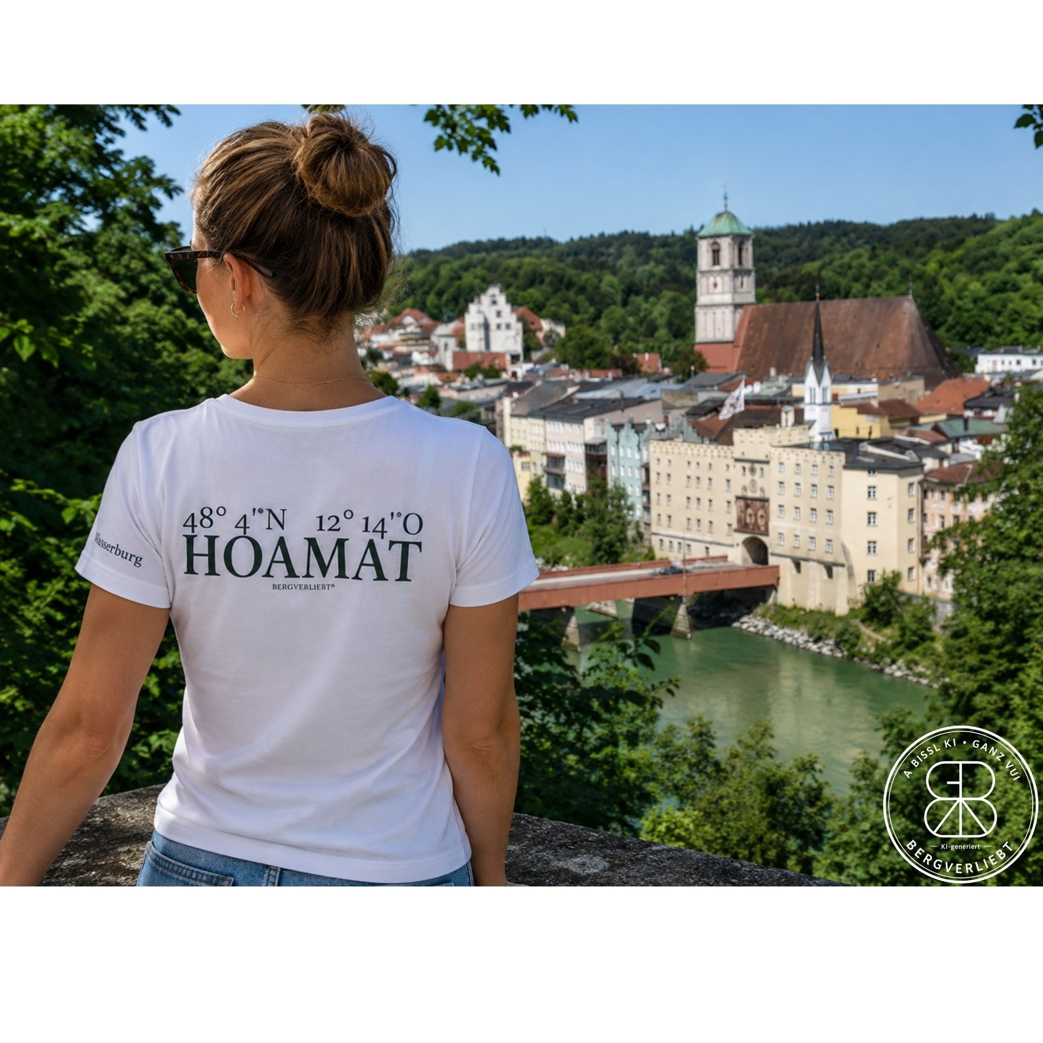 deine Koordinaten-Shirt Damen - WASSERBURG AM INN