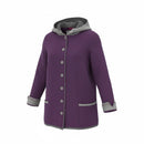Litzlfelder Strickmantel "Theresia" lila/grau