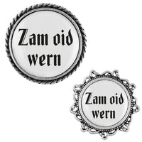 Gaudiknopf "Zam oid wern" Doppelpack