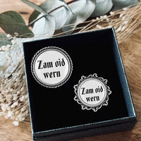 Gaudiknopf "Zam oid wern" Doppelpack