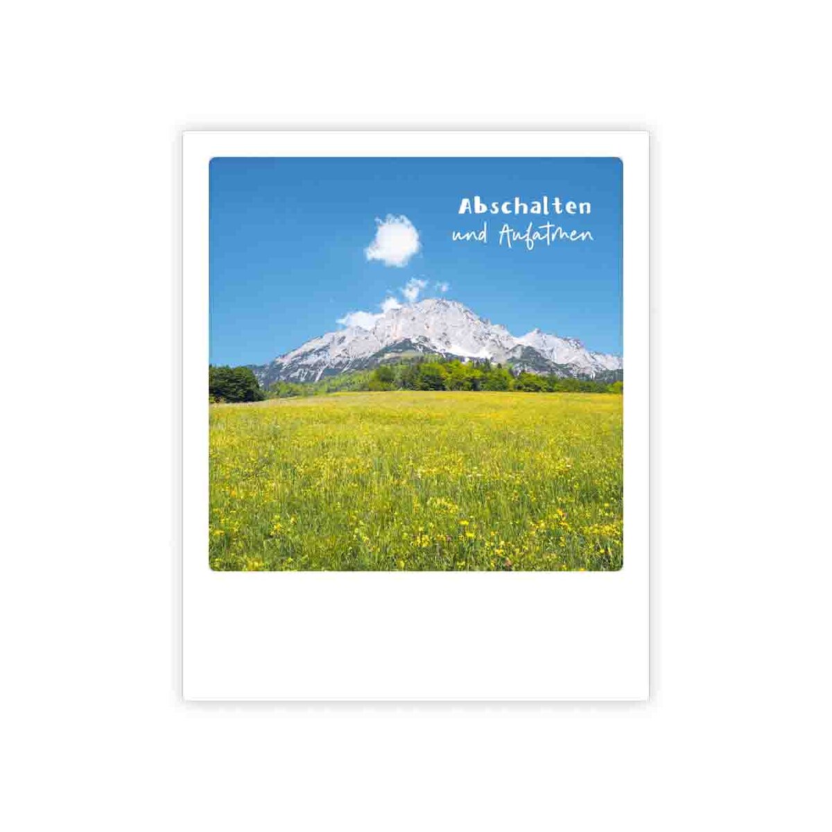 Photo-Postkarte "abschalten und ausatmen berg"