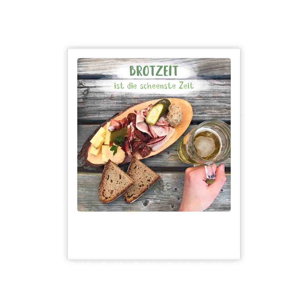 Photo-Postkarte "brotzeit ist di scheenste zeit"
