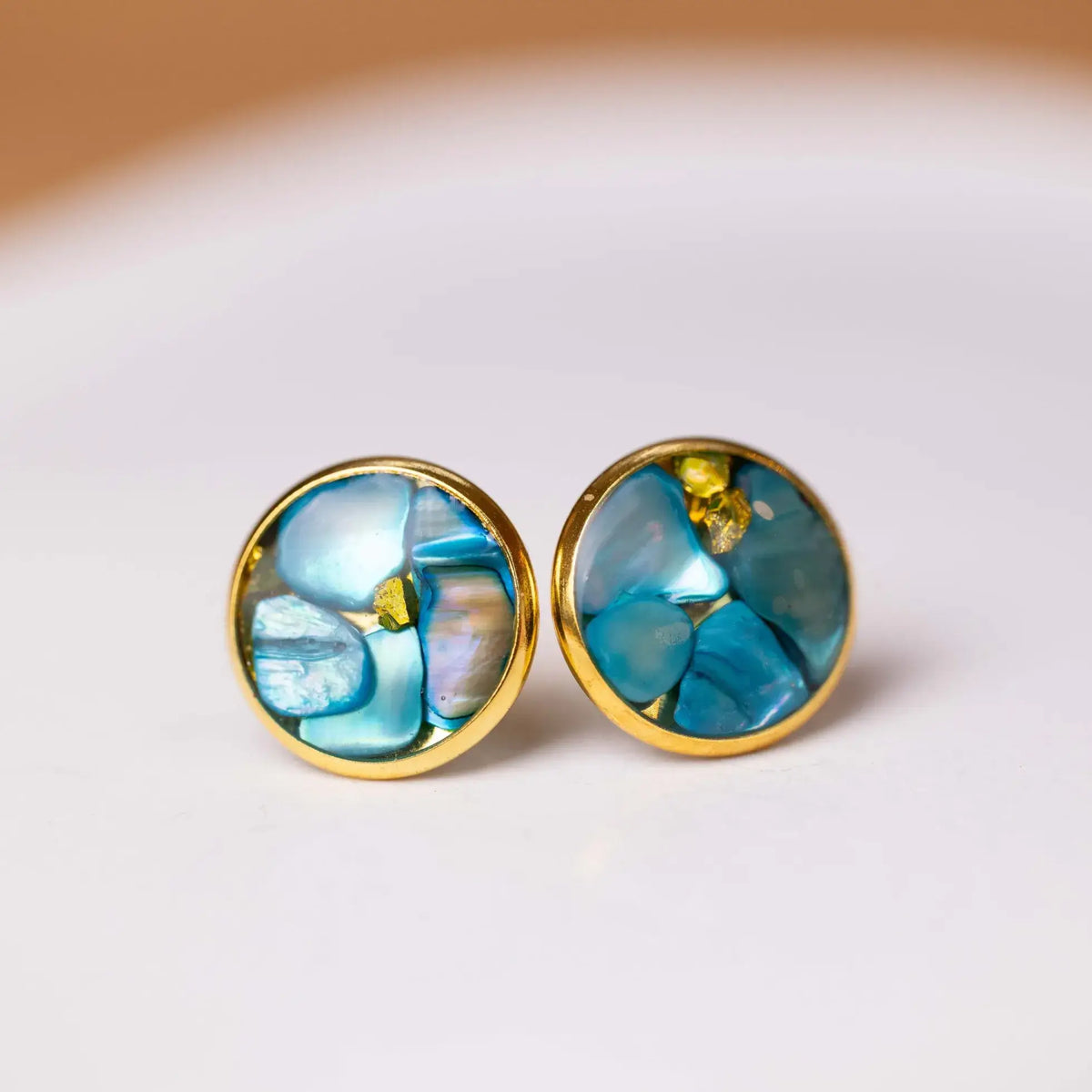 Tide und Fern blaue Ohrstecker