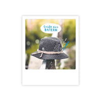 Photo-Postkarte "grüße aus bayern hut"