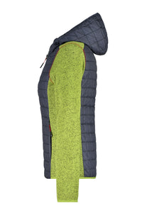 Bergverliebt® Buam-Jacke Materialmix kiwi-melange/anthracite-melange