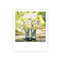 Photo-Postkarte "liebe grüße aus bayern wanderstiefel"