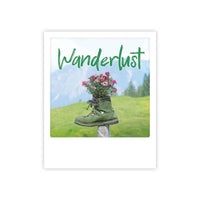 Photo-Postkarte "wanderlust stiefel mit blumen"